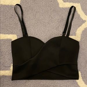 Black croptop with sweatheart neckline